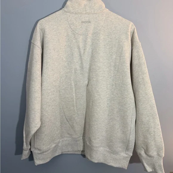 Aritzia cozy sweat fleece boyfriend half zip sweatshirt women’s size large - Picture 7 of 12